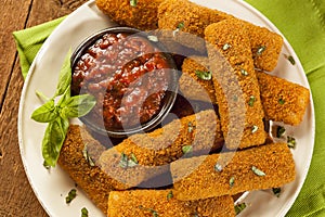 Homemade Fried Mozzarella Sticks