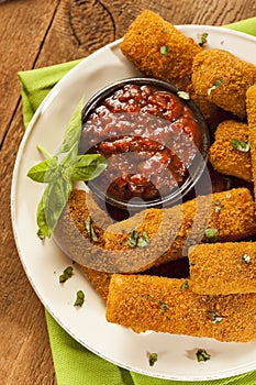 Homemade Fried Mozzarella Sticks