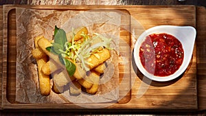 Homemade Fried Mozzarella Sticks