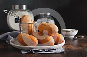 Homemade fried pies with liver and potatoes