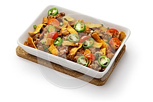 homemade frito pie in a casserole