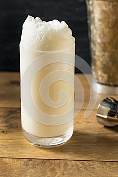 Homemade Frothy Ramos Gin Fizz Cocktail photo