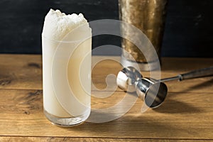 Homemade Frothy Ramos Gin Fizz Cocktail