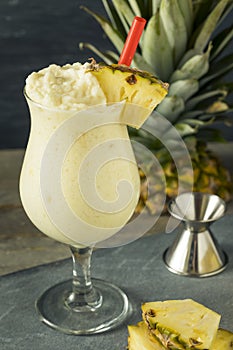 Homemade Frozen Pina Colada Cocktail