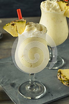 Homemade Frozen Pina Colada Cocktail