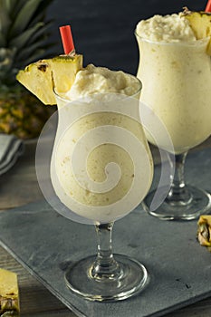 Homemade Frozen Pina Colada Cocktail