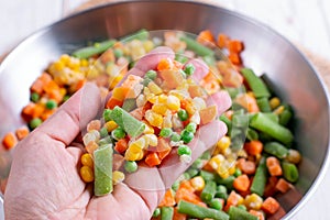 Homemade frozen vegetables