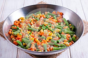 Homemade frozen vegetables