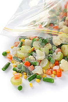 Homemade frozen vegetables photo