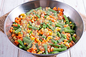 Homemade frozen vegetables