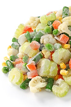 Homemade frozen vegetables photo