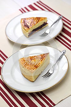 Homemade gateau basque