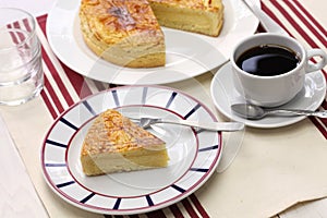 Homemade gateau basque