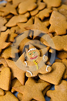 Homemade gingerbread Christmas cookies