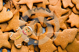 Homemade gingerbread Christmas cookies