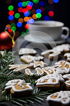 Homemade gingerbread and a cup of tea