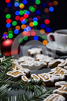 Homemade gingerbread and a cup of tea