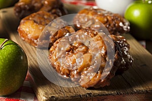 Homemade Glazed Apple Fritters