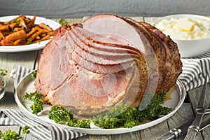 Homemade Glazed Easter Spiral Cut Ham