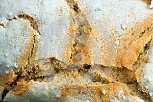 Homemade glutenfree bread with brown crispy crust