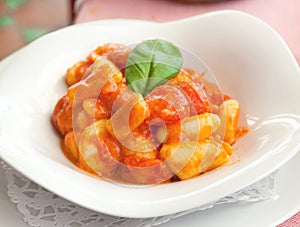 Homemade gnocchi, italian potato pasta