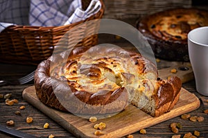 Homemade golden sweet bread