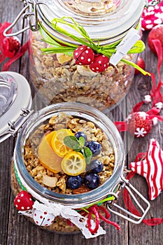 Homemade granola as present