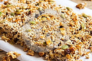 Homemade granola bars