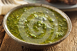 Homemade Green Chimichurri Sauce