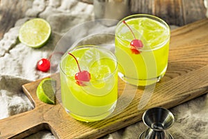 Homemade Green Melon Midori Sour