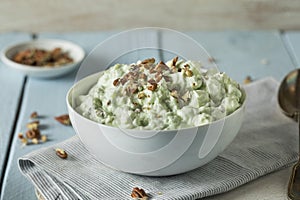 Homemade Green Pistachio Fluff Dessert