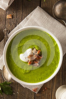 Homemade Green Spring Pea Soup