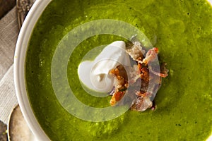 Homemade Green Spring Pea Soup