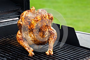 Homemade Grilled Beer Can Chicken