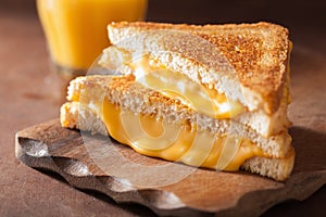 Homemade grilled cheese sandwich for breakfast photo