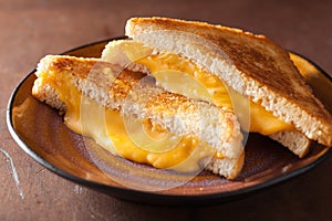 Homemade grilled cheese sandwich for breakfast