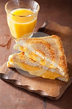 Homemade grilled cheese sandwich for breakfast photo