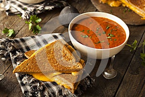 Homemade Grilled Cheese with Tomato Soup