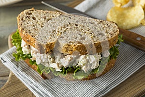 Homemade Healthy Chicken Salad Sandwich