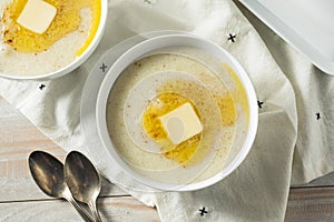 Homemade Healthy Creamy Wheat Farina Porridge photo