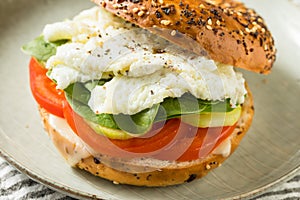 Homemade Healthy Eggwhite Bagel Sandwich