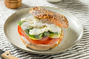 Homemade Healthy Eggwhite Bagel Sandwich