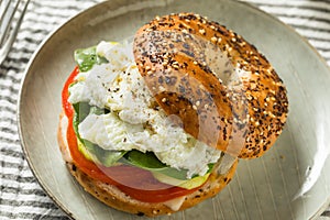 Homemade Healthy Eggwhite Bagel Sandwich