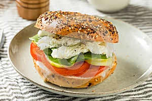 Homemade Healthy Eggwhite Bagel Sandwich
