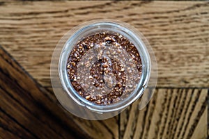 Homemade Healthy Organic Raw Vegan Nut Cream with Cocoa and Date Fruit in Jar / No Sugar Free