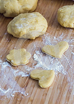 Homemade heart/flower shaped pastry