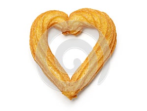 Homemade heart shape churro photo