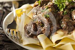 Homemade Hearty Beef Stroganoff