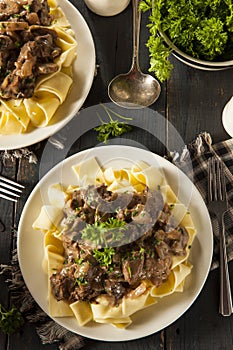 Homemade Hearty Beef Stroganoff