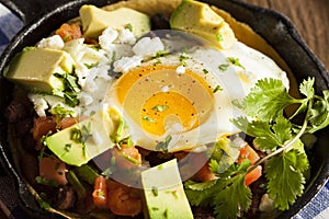 Homemade Heuvos Rancheros with Avocado